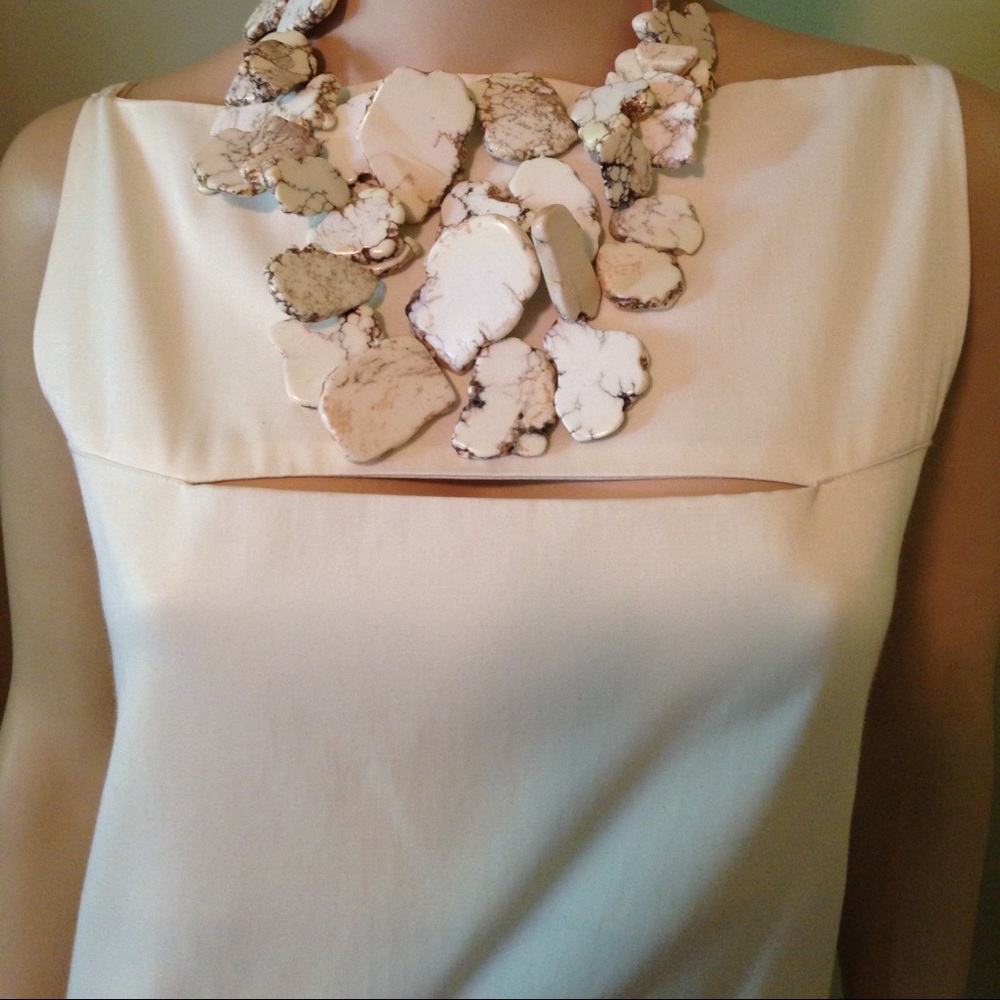 NWOT ANN DEMEULEMEESTER IVORY SLEEVELESS DRESS 36